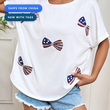 Bow Oversized Round Neck T-Shirt