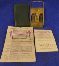 Addiator Duplex im Etui + GA - Rechengerät alt antik - Samlg. Braunschweig 1571