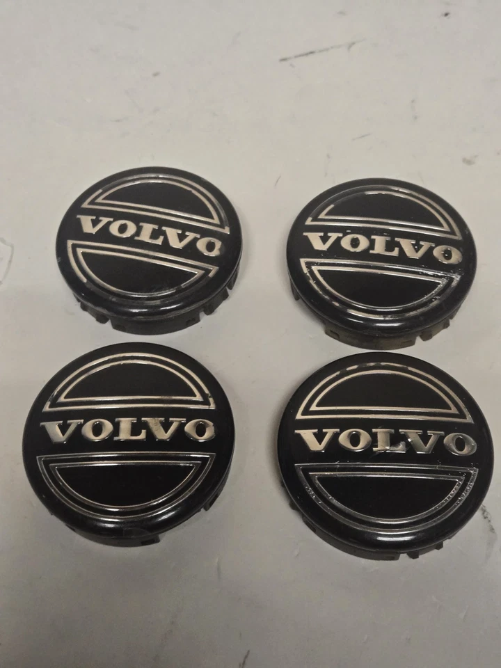 Juego de 4 cubiertas de llanta para buje de polvo de tuerca de rueda OEM Volvo 30666913 NEGRAS F0904 Foto 2 de 3