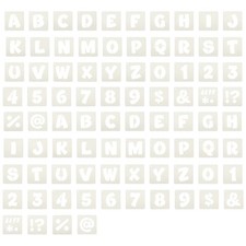 2 Set 3" Letter Stencils, Square, 42 Count