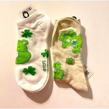 Care Bears St. Patrick's Day Socks - Good Luck Bear Ankle Socks and Crew Socks