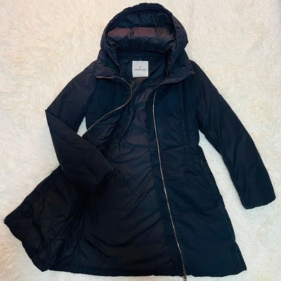 MONCLER RENNE Down Coat Polyester Nylon Size 1 Black