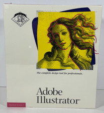 Vintage Adobe Illustrator versione 3 Macintosh Mac 1990 SIGILLATO completo di scatola NOS