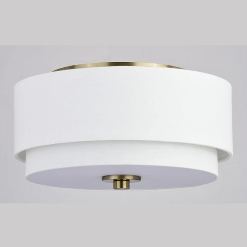 Vaxcel Lighting C0278 Burnaby 2 Light 13"W Flush Mount Drum - Brass - Picture 8 of 12