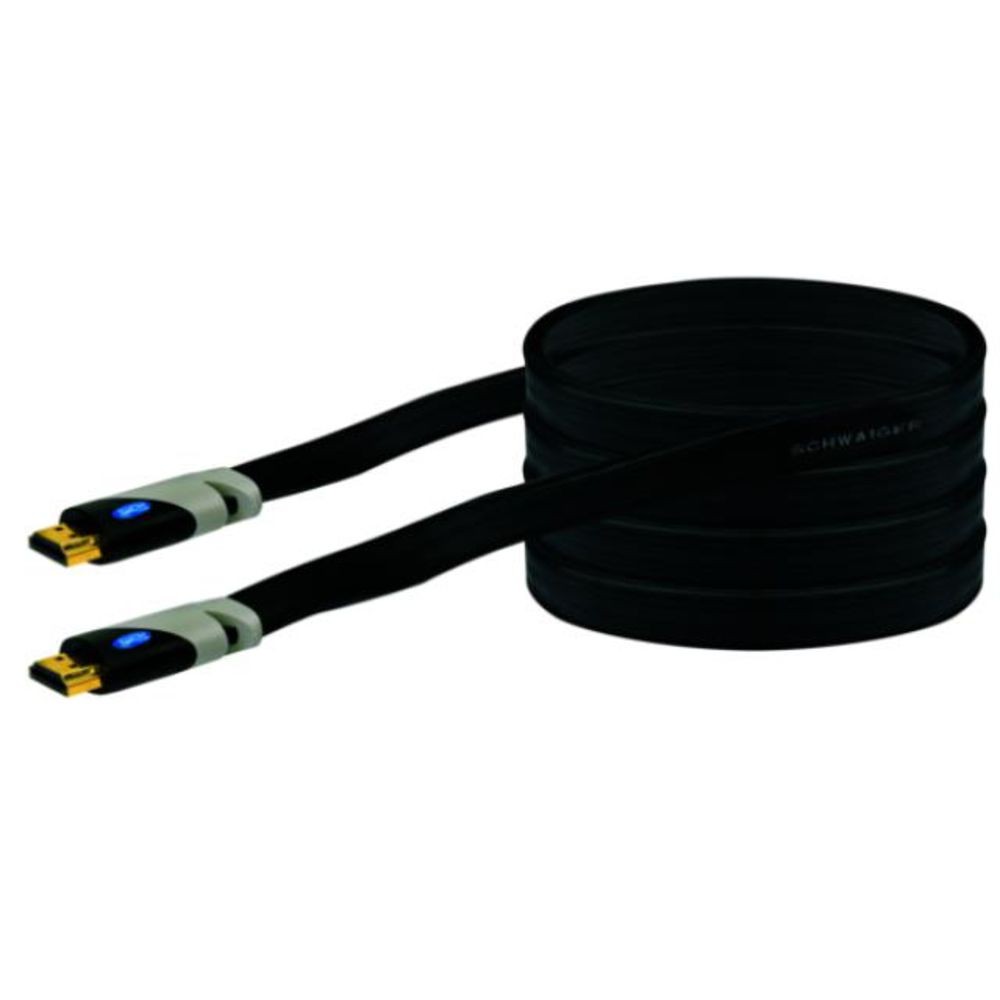 Schwaiger High Speed HDMI Kabel mit Ethernet schwarz 3m HDMI Stecker Audiokabel 3090₽