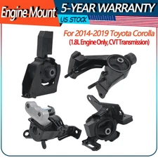 4PACK Engine Motor & Trans Mount Kit for 2014-2019 Toyota Corolla 1.8L CVT Trans