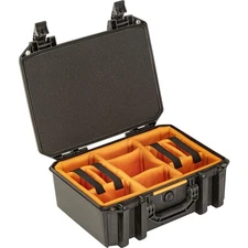 Pelican Vault V300 Large Case with Lid Foam and Dividers, Black