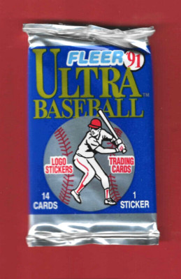 1991 Baseball Fleer Ultra 1991 sachet pack scelle de 14 cartes