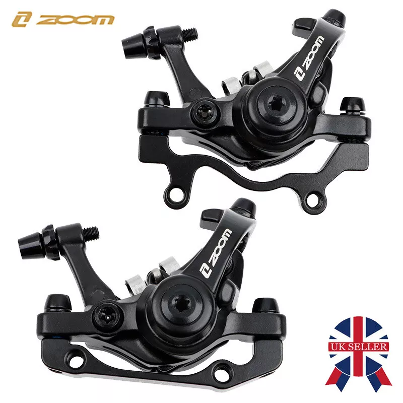 ZOOM Double Driver Mechanical Disc Brake MTB Bike Caliper Front Rear 160mm Rotor