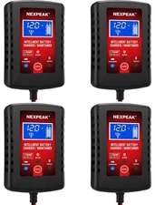 4-Pack1.75-Amp Car Battery Charger 6V and 12V Smart Fully Automatic Battery C...