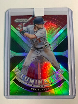 2021 Panini Prizm Illumination Lime Green Prizm #D /125 Trea Turner #IL-11