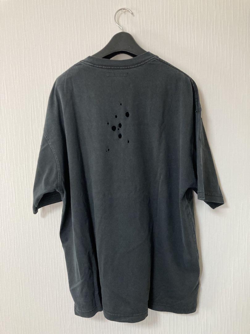 トップス 02ss Number (N)ine Distressed Loose Top Number (N)ine Distressed T-Shirt Charcoal Gray Used Size M