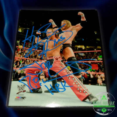 *WWE TRIPLE HHH & SHAWN MICHAELS HBK DUAL SIGNED AUTOGRAPHED DX 8X10 PHOTFILE #D