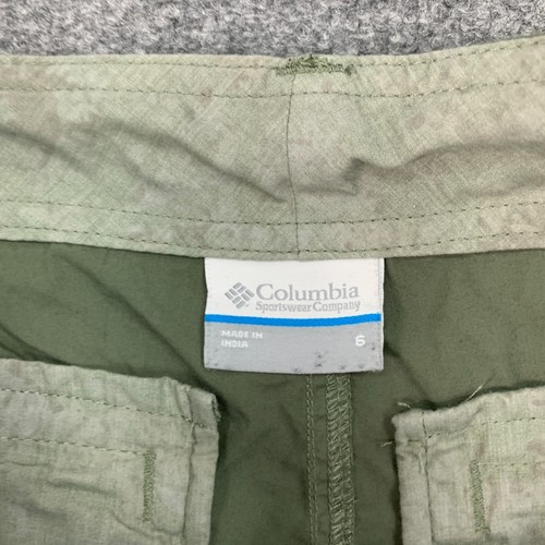 Columbia Shorts Womens 6 Ivy Green Cotton Outdoor Hiking Slant Pockets Zip Fly - Picture 6 of 13