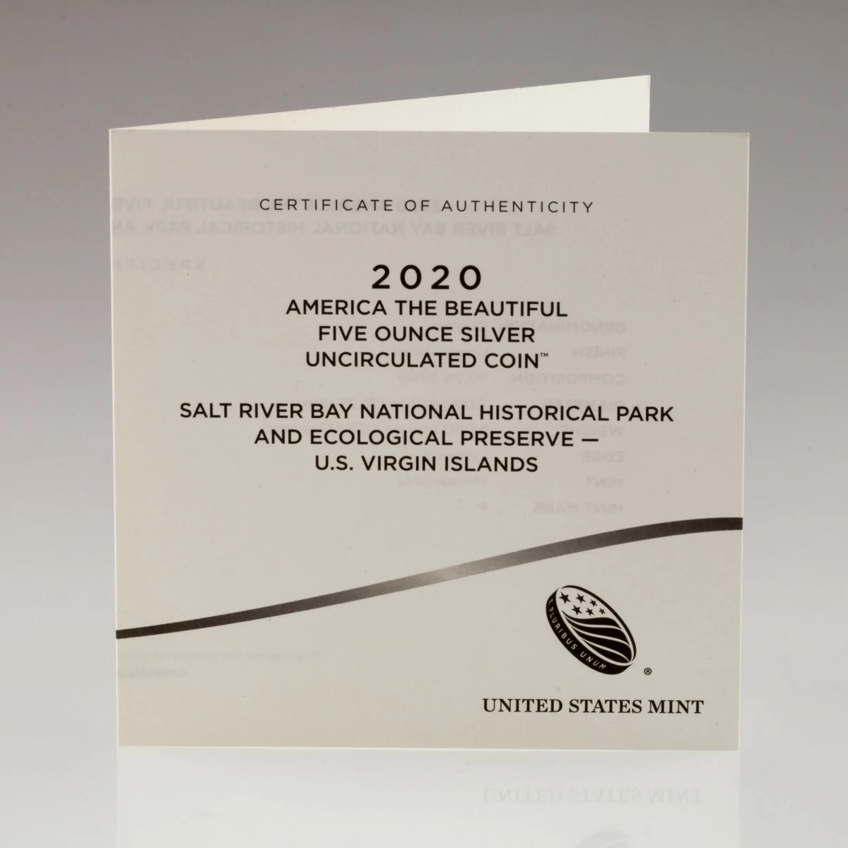 2020-P Atb 5 Oz. de Plata Redondo Con / Caja Y Certificado Autenticidad Sal