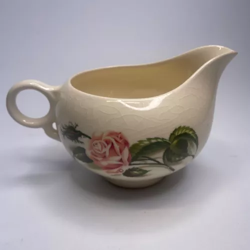 Vintage Universal Ballerina Pink Moss Rose Pattern Creamer 1950’s