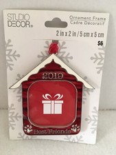 STUDIO DECOR 2019 Dog Best Friend Dog House Paws Picture Frame Ornament NWT