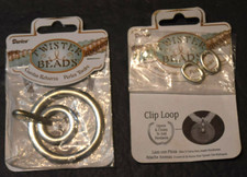 VINTAGE, two DARICE" Craft Decor - Twister Beads Pendant and Clip Loop," New/Tag
