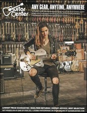Gretsch G5422TG Electromatic White Electric Guitar Center advertisement ad print