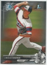 Lincoln Henzman Chicago White Sox 2017 1st Bowman Draft Chrome Baseball
