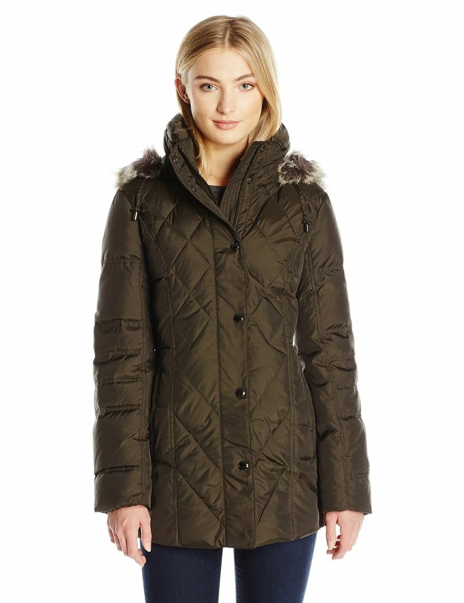 London fog women's packable top down jacket with hood