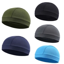 Men Cooling Skull Cap Helmet Liner Summer Quick Drying Sports Beanie Cycling Hat