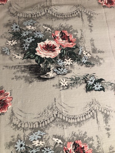 BARKCLOTH Vintage anni '40 ~ 8 pannelli tendaggi "CHARISSE" ~ pannelli perfetti! 66”L x 45”W - Foto 6 di 15