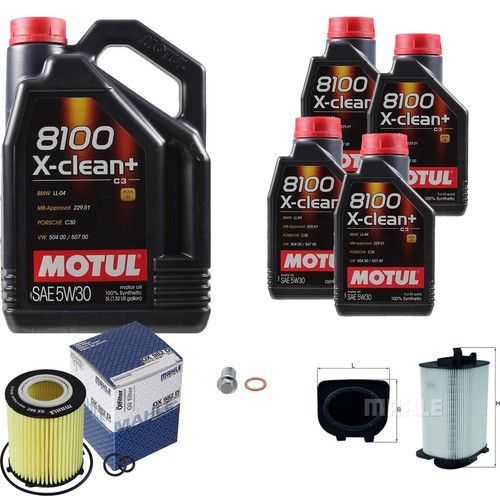 MAHLE Inspektionspaket 9 L Motul 8100 X-clean+ 5W-30 für Mercedes-Benz