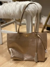 Shiseido Champaign Faux Leather tote 