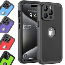 For iPhone 15 Pro Max Plus Waterproof Case Cover Shockproof  w/ Screen Protector