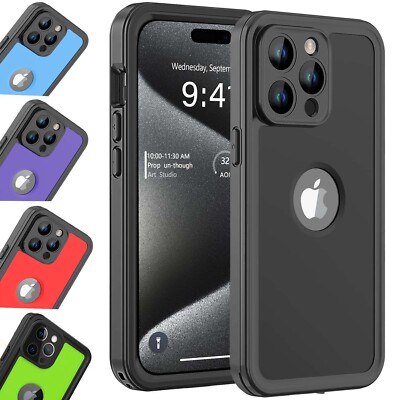 For iPhone 15 Pro Max Plus Waterproof Case Cover Shockproof  w/ Screen Protector