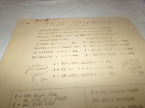 Vintage A.J. Anuncio de venta de tienda de merchandising Etter Lard CW jabón Skidmore Texas 1932 - Imagen 7 de 9