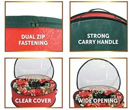 Christmas Xmas Wrapping Paper Storage Bag Gift Wrap Decoration Tidy Organiser - Picture 3 of 15