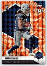 2021 Mosaic simi fehoko Orange Prizm #341Cowboys mb02