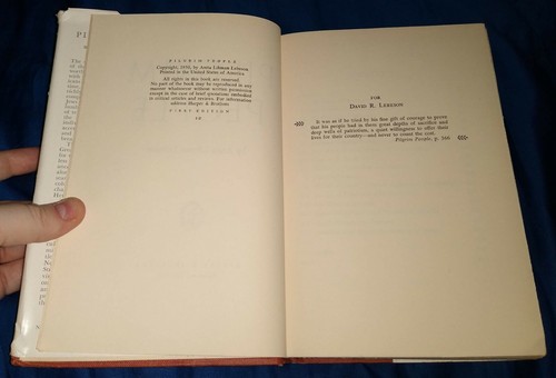 Pilgrim People Anita Libman Lebeson HCDJ 1950 1ST Edition - Picture 6 of 7