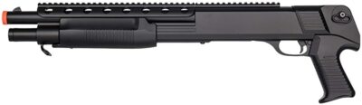 Double Eagle M309 Plastic Pump Action Airsoft Shotgun - Black