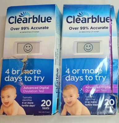 2x Clearblue Advanced Digital Ovulation Test 20 Tests Each EXP 3/25