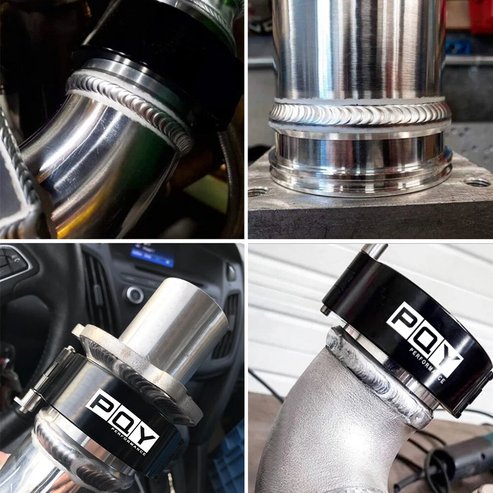 Kit de abrazadera de banda en V HD de liberación rápida de 3"" 76 mm para tubo intercooler de admisión de 3 pulgadas Foto 2 de 4