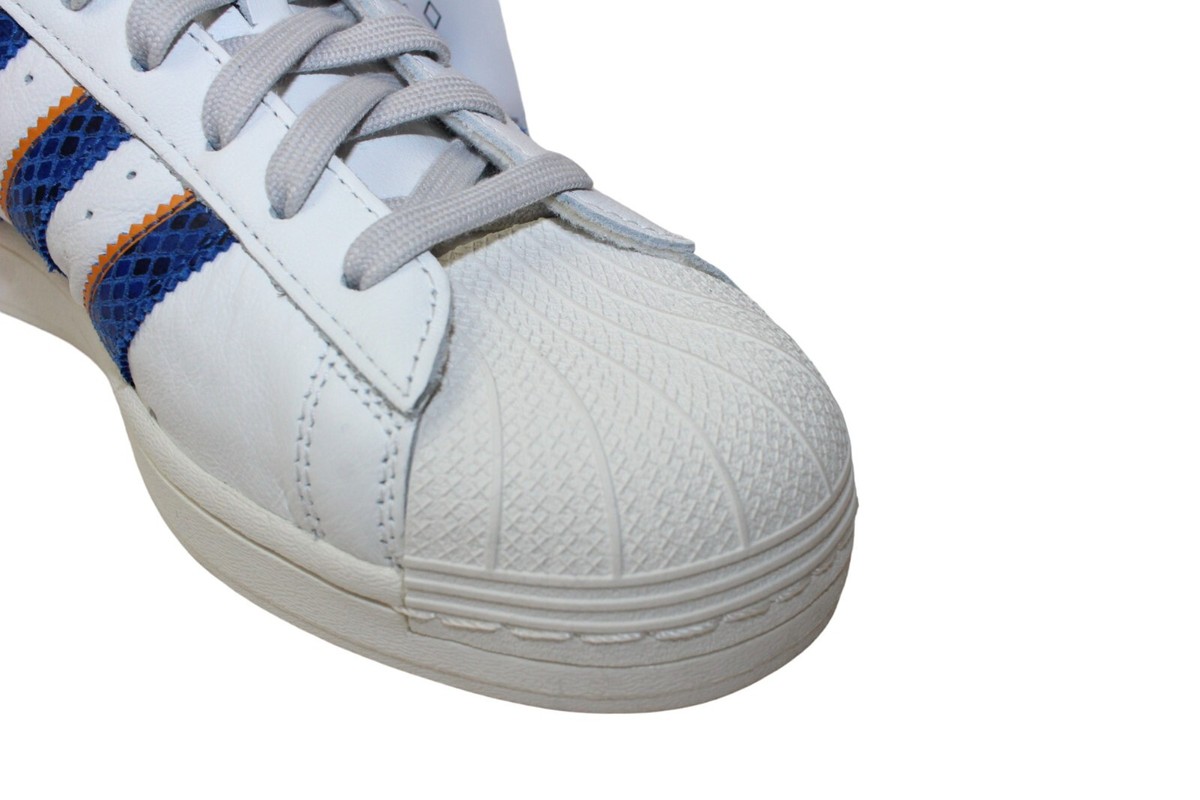 Adidas Superstar \'White Orange Rush Snakeskin\' Men\'s 10.5 NEW! FZ6476 Adidas Superstar Men main image 2