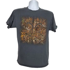 Realtree Xtra Men's T Shirt Medium Gray Camouflage Deer Antlers Short Sleeve