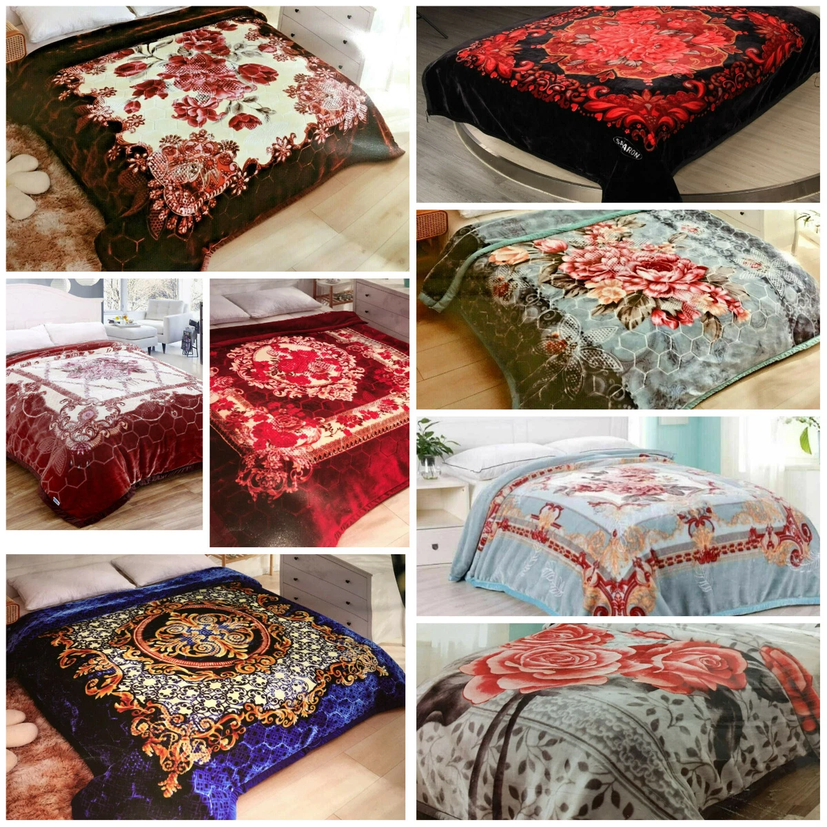 Super Soft Blanket 2 Ply Extra Heavy 6 K Thick u0026amp; Warm Bed Blanket King  Size | eBay