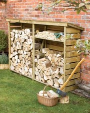 Large Log Store Garden Fire Wood Storage Rowlinson 10 Year Warranty Against Rot