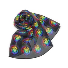Rainbow Pentagram Poly Scarf