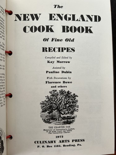 DE COLECCIÓN Finas Vieja Nueva Inglaterra Recetas CUBIERTA DE MADERA LIBRO DE COCINA HORNEADO CULINARIO 1972 - Imagen 10 de 17