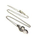 New 925 sterling silver .11ct black blue diamond pendant 18" necklace 3.2g — photo 5