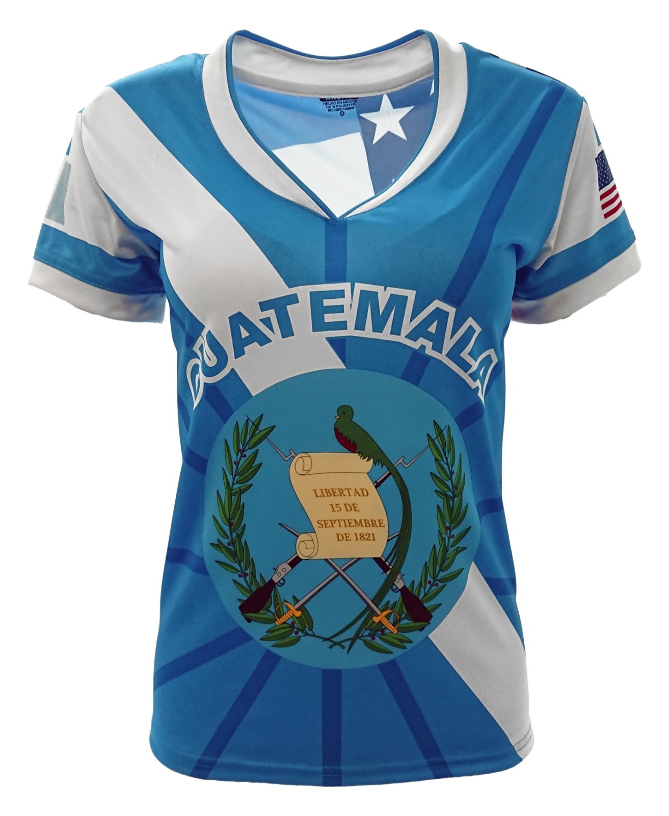 Guatemala and USA Jersey Arza Design For Women With V Neck