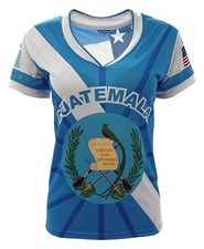 Guatemala and USA Jersey Arza Design For Women With V Neck