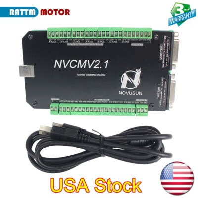 US】6 Axis NVCM USB Mach3 Stepper Motor Motion Control Card Breakout board 125KHz