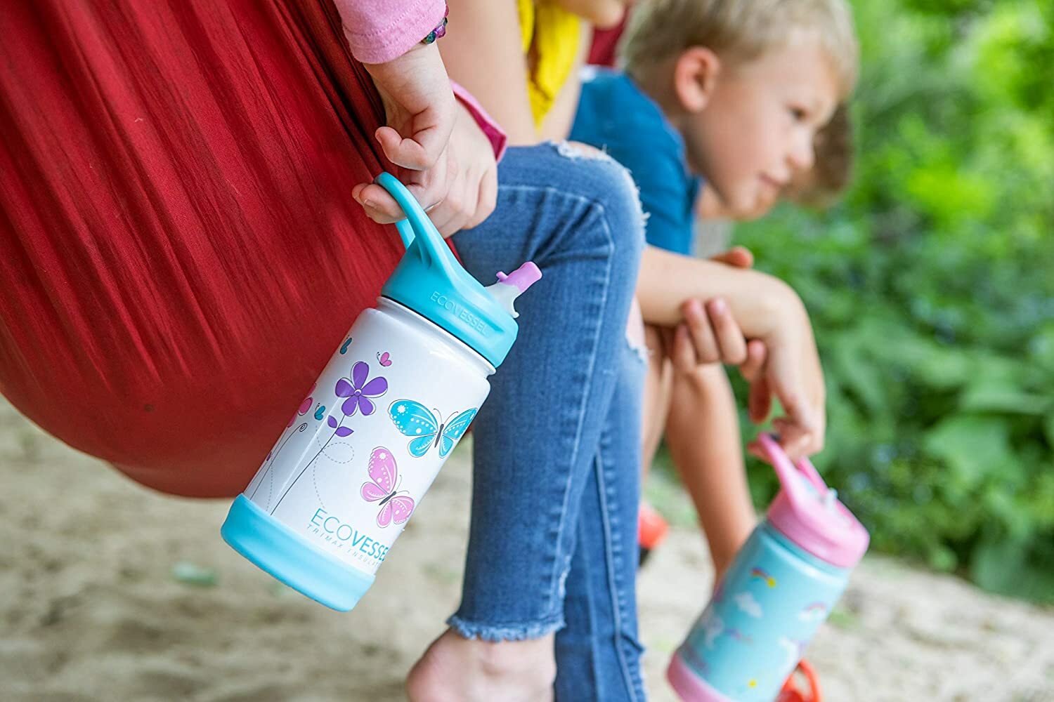 EcoVessel The Frost Butterfly Insulated Stainless Steel Kids Water Bottle 12 OZ