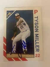 Tyson Miller Card Signed 2019 Tennessee Smokies  IP Auto